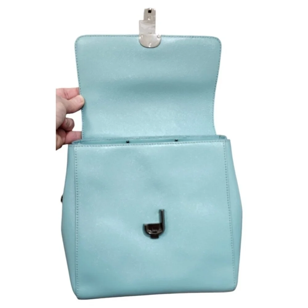 MARC JACOBS Saffiano Leather Backpack color Tiffany Blue